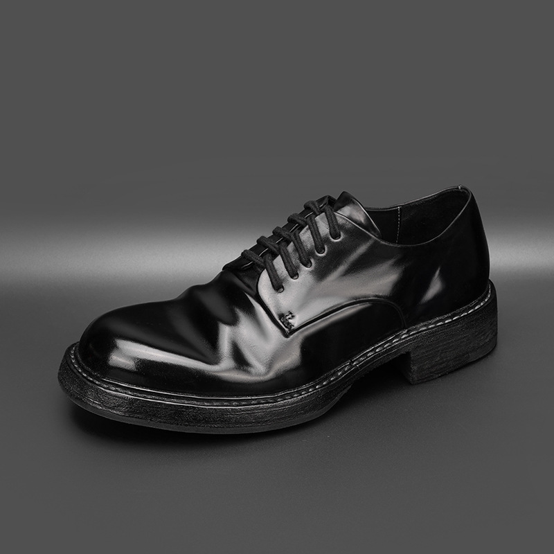 vibram后跟高端意大利马臀皮皮鞋商务男鞋